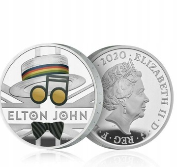 Elton John 1oz proof seria Legendy Muzyki UK 2020