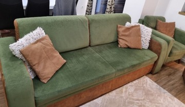 Zestaw wypoczynkowy sofa, fotel ,puf