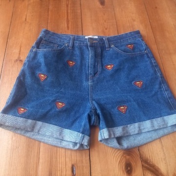 szorty jeans superman L