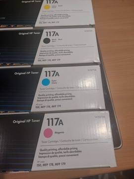 Toner HP 117A wszystkie kolory