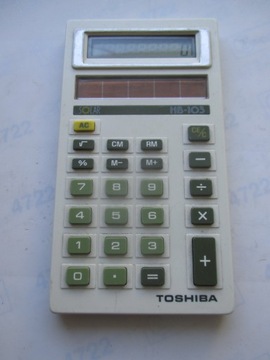 Kalkulator  solarny Toshiba HB-103 1983 vintige 