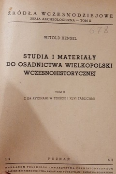 Studia i materiały do osadnictwa Wielkopolski II