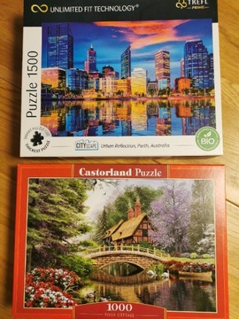 Puzzle 1500, 1000 el. Zestaw 2: Trefl, Castorland 