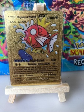 Złota karta pokemon Magikarp & Wailord gx tag team