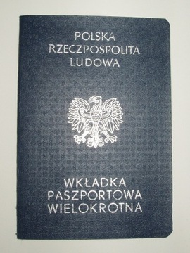 Wkładka Paszportowa Wielokrotna PRL