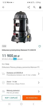 Odkurzacz Mansser P3 Przemysłowy 