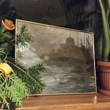 "Wenecja 2" obraz akrylowy ręcznie malowany.
