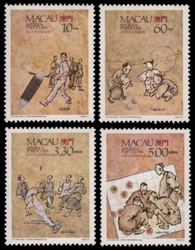 Macau 1989 - tradycyjne gry, Mi 624-627**