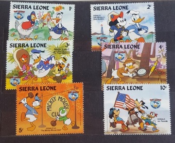 SIERRA LEONE - Seria DISNEY 1984 - UNIKAT - ŁADNE
