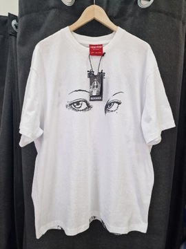 Biały tshirt z aplikacją Junji Bershka XL 