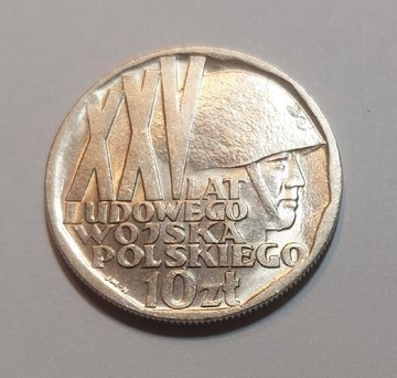10 złotych 1968 - XXV lat LWP (st.1)