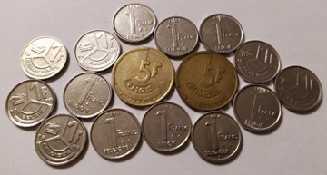 Zestaw monet Belgii 16 szt. każda inna.
