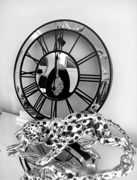 Zegar lustrzany ścienny glamour lustro loftowy 50