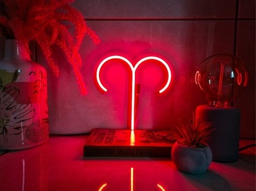 NEON BARAN ARIES ZNAKI ZODIAKU HOROSKOP lampa dekoracja