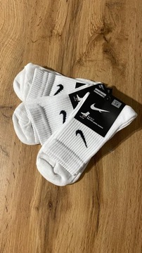 Skarpetki Nike długie ze ściągaczem białe r. 41-44 3pak