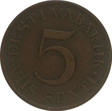 Estonia 5 senti 1931, KM#11