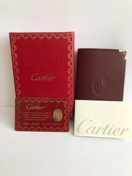 Oryginalny portfel skórzany Cartier nowy nieużywan