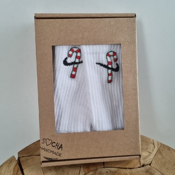 Skarpetki nike zdobione ręcznie haftem handmade