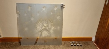 Drzwi szklane 106,5 x 100,5 cm bramka na schody