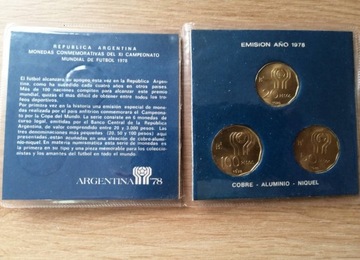 Argentyna 100,50,20 pesos, 1978 - Mundial zestaw.