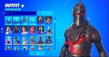 KONTO FORTNITE BLACK KNIGHT GALAXY I INNE OG SKINY