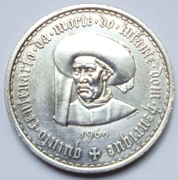 20 escudo 1960 srebro ORYGINAŁ Portugalia