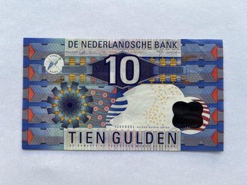 Banknot 10 Guldenów 1997 r. Holandia Tien Gulden