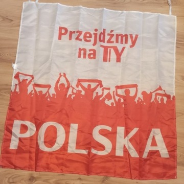 Flaga Tyskie "Przejdźmy na TY" Polska 90x90