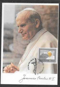 Karta Maximum, Litwa 1993 wizyta Jana Pawła II