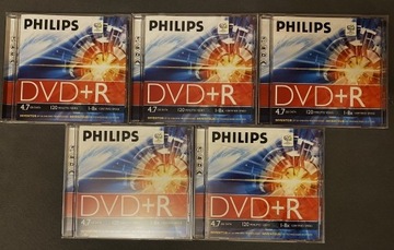 5x Płyta DVD+R PHILIPS 