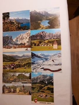 Pocztówki Niemcy, Włochy Austria Alpy góry 