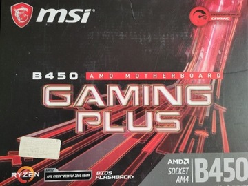 Płyta główna MSI B450 Gaming Plus cały zestaw AM4