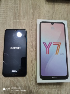 Huawei Y7 2019 Zbity dotyk działa 