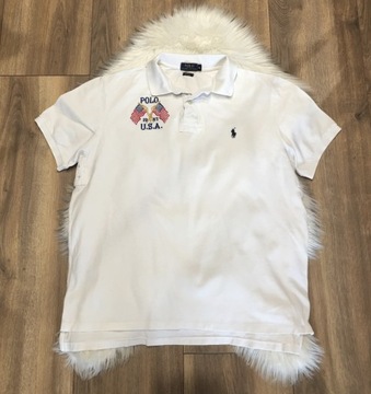 Biała koszulka polo Polo Ralph Lauren XL