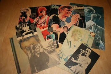 David Bowie wycinki z gazet z lat 80-tych