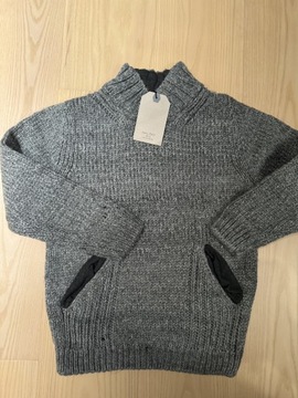 Szary chłopięcy sweter Zara r 128