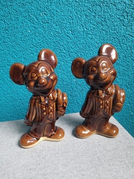 Ceramiczna figurka stara PRL Mickey Mouse myszka