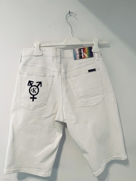 Calvin Klein Szorty jeansowe białe