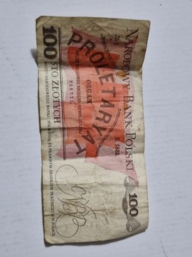 Banknot 100 złotych TT 1988 rok. Unikat 0329736