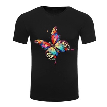 t-shirt z nadrukiem, motyl