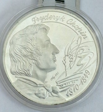 Srebrny medal F. Chopin seria Wielcy Polacy