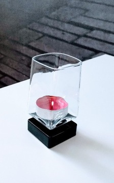 Szklany świecznik tea-light podgrzewacze / 11cm