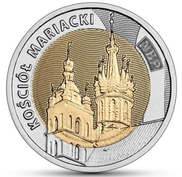 5 zł x 5 szt Kościół Mariacki