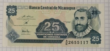 Banknot UNC Nikaragua 25