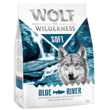 Wolf of Wilderness Soft Blue River 1kg chrupki