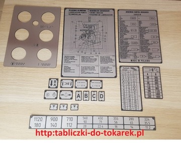 Frezarka FWD 25 Tabliczka Tabliczki Tabela Obrotów