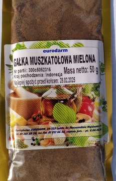 gałka muszkatołowa mielona 50 g eurodarm