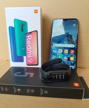 Xiaomi REDMI 9 (stan BDB) + Mi Smart Band 5