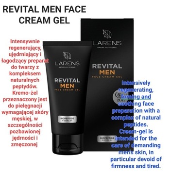 Revital Men Face Gel.  Intensywnie nawilżający