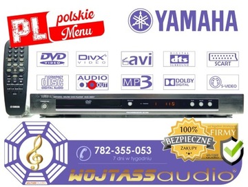 Odtwarzacz YAMAHA DVD-S557 PL Menu MP3 avi